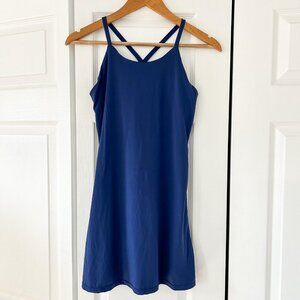 Navy Strappy Built-In Bra Shorts Slip Activewear Dress Tennis Golf Size Small